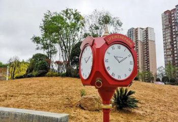 街道鐘表雕塑廠家 現(xiàn)代擺件 烤漆不銹鋼鐘表雕塑廠