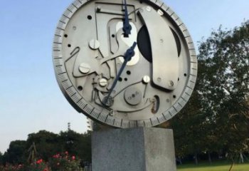 房地產鐘表雕塑廠家 歐式擺件 街頭不銹鋼鐘表雕塑制作