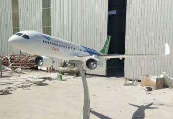 切面飛機雕塑廠家 庭院擺件 校園不銹鋼飛機雕塑制作