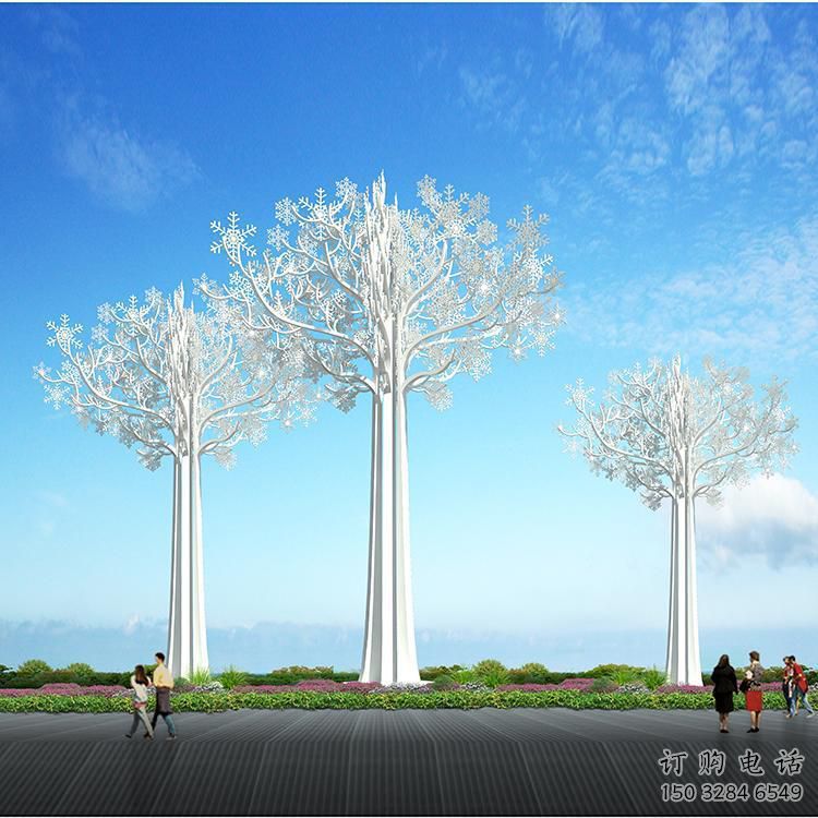 歐式雪花雕塑廠家 抽象擺件 創意不銹鋼雪花雕塑制作