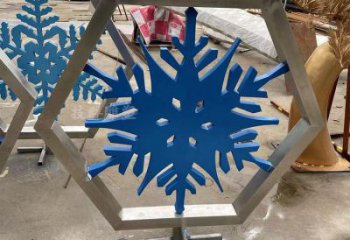 街道雪花雕塑廠家 現代擺件 鏡面不銹鋼雪花雕塑生產