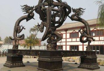 中式渾天儀雕塑廠家 烤漆小品 創意不銹鋼渾天儀雕塑制作