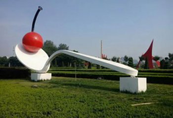 大型商場(chǎng)湯匙雕塑廠家 仿真擺件 鏡面不銹鋼湯匙雕塑廠