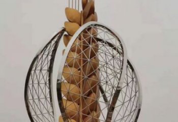 大型麥穗雕塑廠家 廣場小品 烤漆不銹鋼麥穗雕塑定制