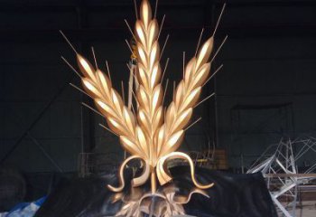 仿古麥穗雕塑廠家 抽象小品 房地產不銹鋼麥穗雕塑廠