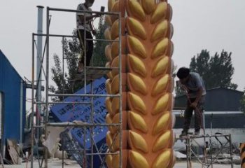 創意麥穗雕塑廠家 異形小品 公園不銹鋼麥穗雕塑制作