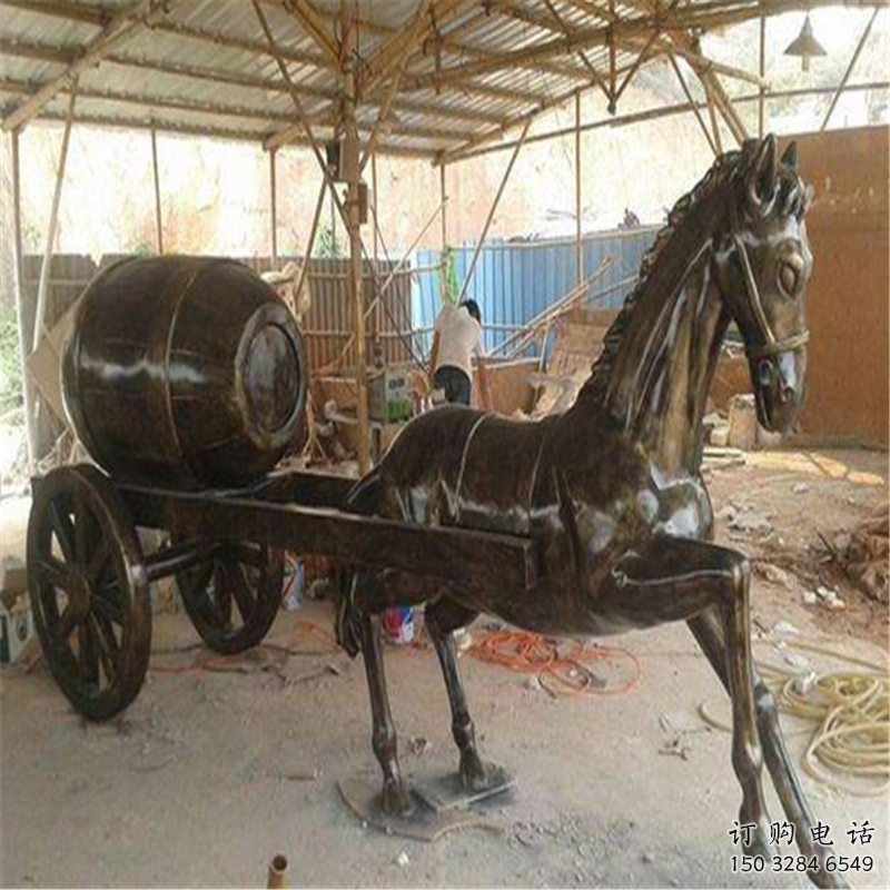 仿古馬車雕塑廠家 草地小品 房地產不銹鋼馬車雕塑廠