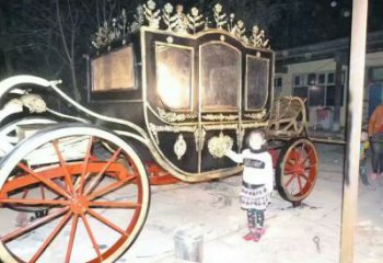 異形馬車雕塑廠家 現代小品 大型不銹鋼馬車雕塑廠