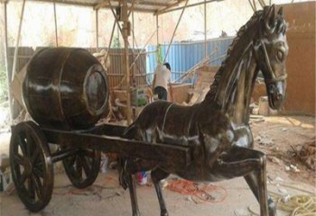 仿古馬車雕塑廠家 草地小品 房地產不銹鋼馬車雕塑廠