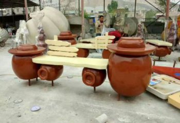 仿古凳子雕塑廠家 草地烤漆小品 房地產不銹鋼凳子雕塑廠