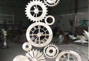 鏤空齒輪雕塑廠家 園林小品 房地產不銹鋼齒輪雕塑廠