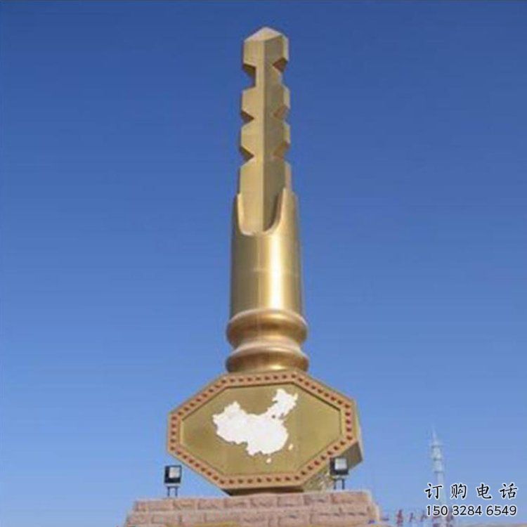 街道鑰匙雕塑廠家 現(xiàn)代擺件 鏡面不銹鋼鑰匙雕塑廠