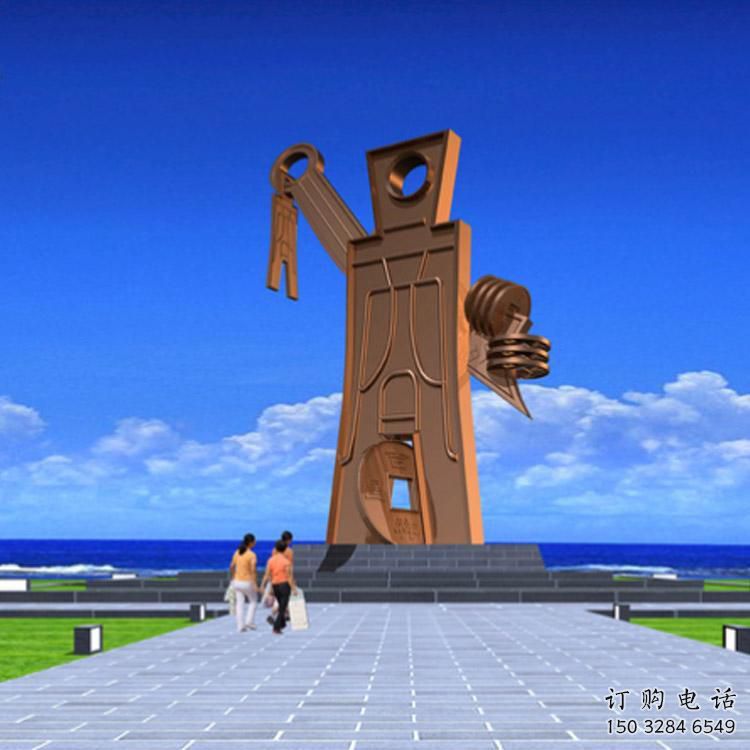 異形鑰匙雕塑廠家 現代小品 戶外不銹鋼鑰匙雕塑廠