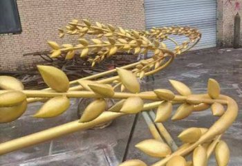 大型水稻雕塑廠家 鍛造小品 烤漆不銹鋼水稻雕塑生產(chǎn)