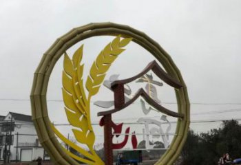 創(chuàng)意禾苗雕塑廠家 鏤空創(chuàng)意小品 公園不銹鋼禾苗雕塑廠