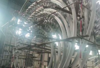 鏤空禾苗雕塑廠家 戶外園林小品 住宅小區(qū)不銹鋼禾苗雕塑廠