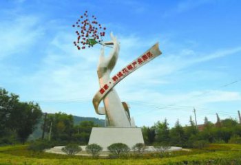 戶外花椒雕塑廠家 噴漆公園小品 抽象不銹鋼花椒雕塑廠