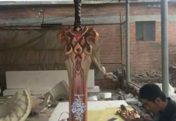 中式劍雕塑廠家 廣場(chǎng)小品 仿古不銹鋼劍雕塑廠