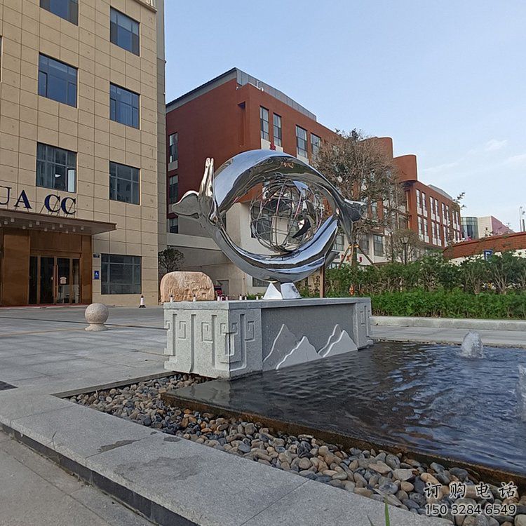 街頭放眼世界雕塑廠家 大型別墅區(qū)現(xiàn)代擺件 