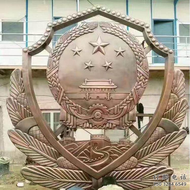 創意校徽雕塑廠家 校園廣場小品 大型校徽雕塑廠