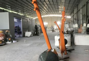 街道二胡雕塑廠家 現代擺件 烤漆二胡雕塑廠