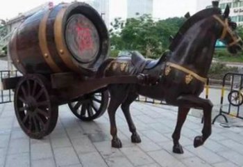 仿古酒桶雕塑廠家 公園小品 房地產(chǎn)酒桶雕塑廠