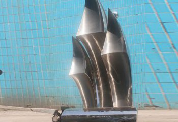 大型船帆雕塑廠家 鍛造小品 鏡面不銹鋼船帆雕塑廠