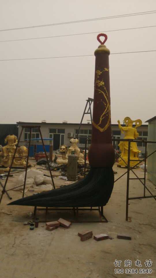 抽象毛筆雕塑廠家 公園廣場小品 戶外不銹鋼毛筆雕塑廠