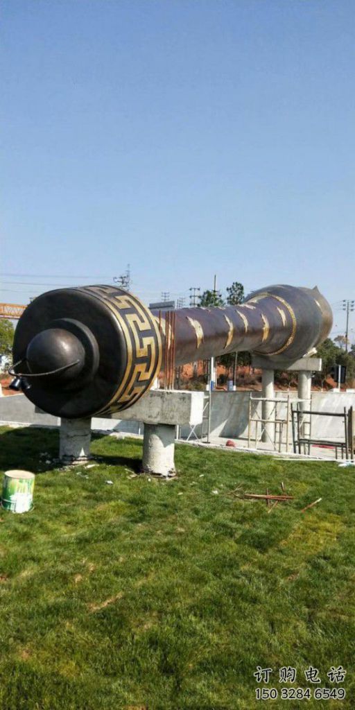 仿古毛筆雕塑廠家 草地小品 房地產不銹鋼毛筆雕塑加工廠