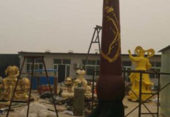 抽象毛筆雕塑廠家 公園廣場小品 戶外不銹鋼毛筆雕塑廠