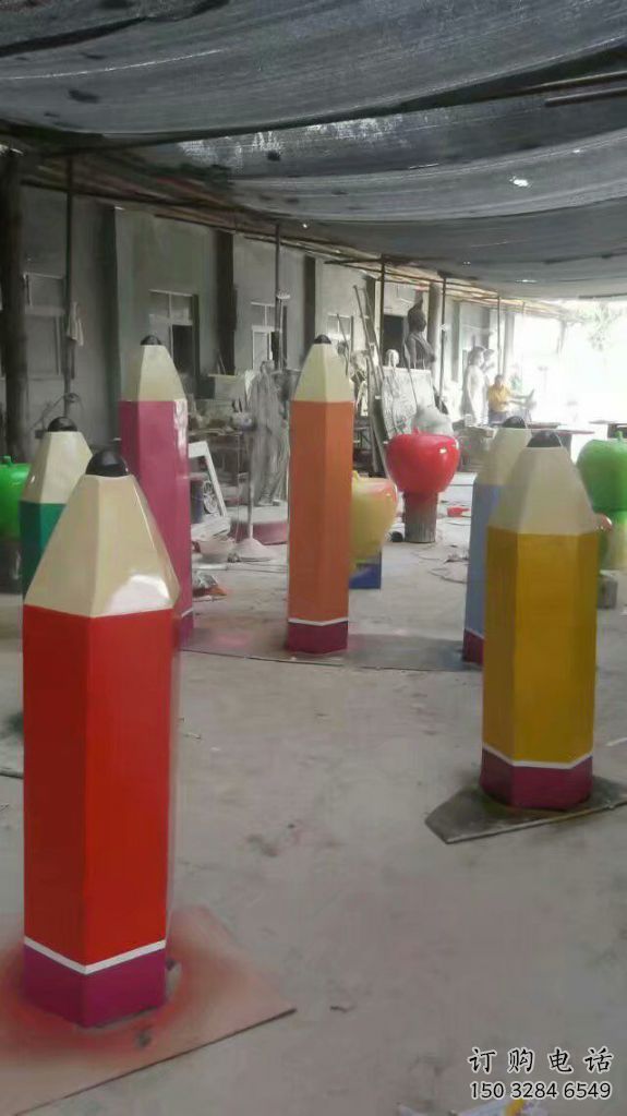 大型鉛筆雕塑廠家 廣場抽象小品 擺件不銹鋼鉛筆雕塑廠