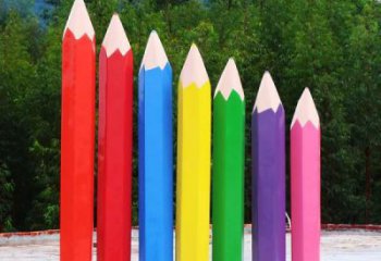 街頭鉛筆雕塑廠家 大型別墅區(qū)擺件 烤漆不銹鋼鉛筆雕塑廠