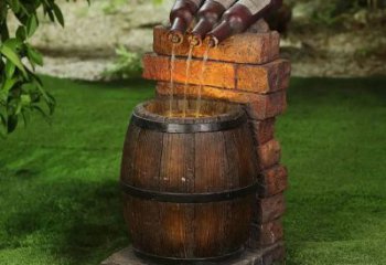 街頭酒罐雕塑廠家 大型別墅區擺件 戶外烤漆酒罐雕塑廠