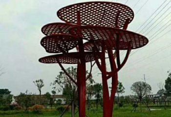 戶外雨傘雕塑廠家 噴漆小品 鏤空不銹鋼雨傘雕塑廠