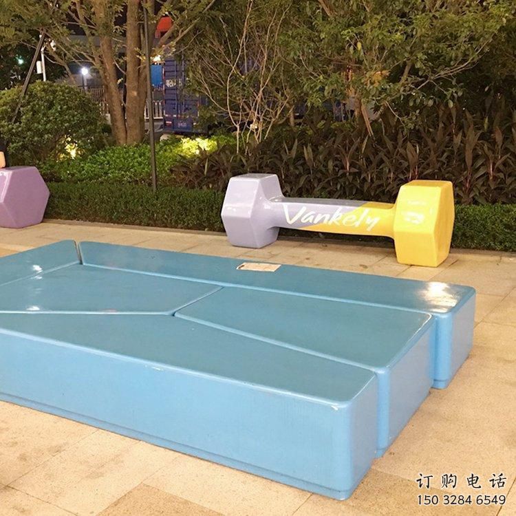 創意啞鈴雕塑廠家 抽象小品 公園不銹鋼啞鈴雕塑廠