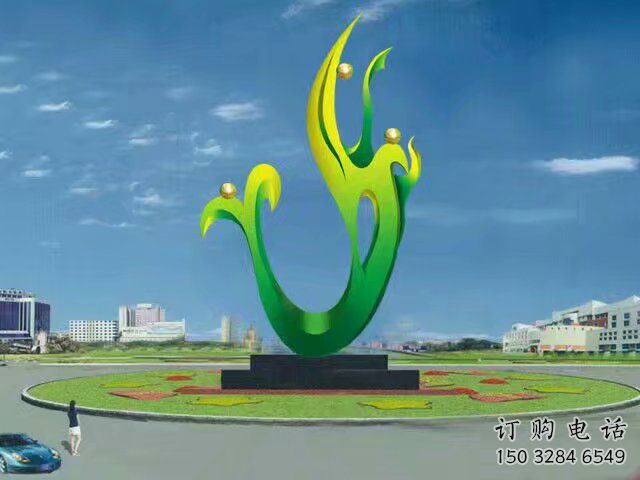 大型青果雕塑廠家 現代小品 創意不銹鋼青果雕塑定制