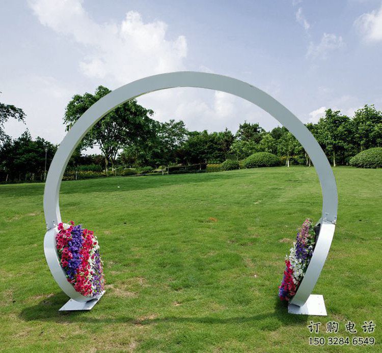 創意耳機雕塑廠家 創意抽象小品 公園不銹鋼耳機雕塑廠