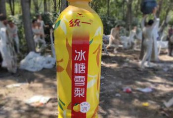 噴漆瓶子雕塑廠家 中式村口小品 草地不銹鋼瓶子雕塑廠