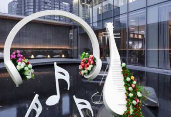 大型耳機(jī)雕塑廠家 鍛造小品 戶外不銹鋼耳機(jī)雕塑廠