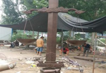 廣場天平秤雕塑廠家 公園小品 大型不銹鋼天平秤雕塑廠