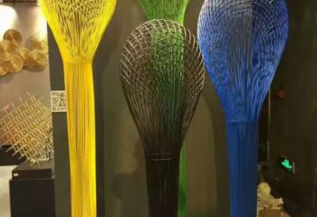 鏤空麥克風雕塑廠家 公園園林小品 住宅小區不銹鋼麥克風雕塑廠