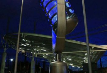 戶外留聲機雕塑廠家 噴漆小品 燈光不銹鋼留聲機雕塑廠