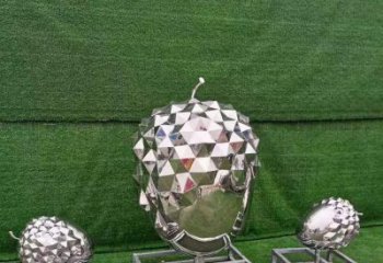 公園松塔雕塑廠家 異形戶外擺件 現(xiàn)代不銹鋼松塔雕塑廠