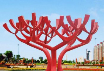 烤漆花傘雕塑廠家 現代公園小品 戶外不銹鋼花傘雕塑定做