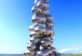 鏡面景觀石雕塑廠家 烤漆大型擺件 創意不銹鋼景觀石雕塑廠