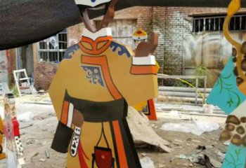 街頭皮影戲雕塑廠家 大型別墅區擺件 抽象皮影戲雕塑定做