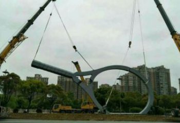 創意網球拍雕塑廠家 鏤空創意小品 公園不銹鋼網球拍雕塑廠