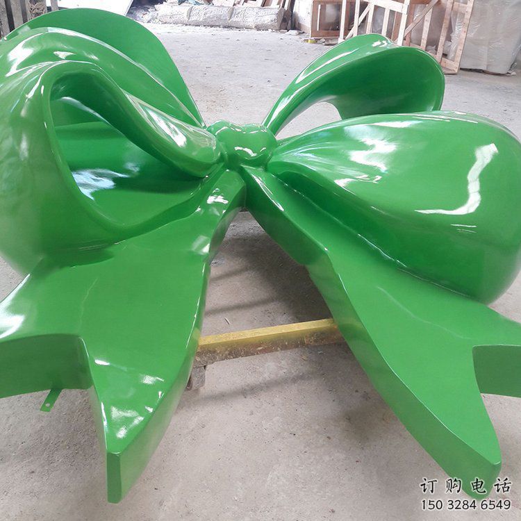 創意蝴蝶結雕塑廠家 彩繪小品 公園蝴蝶結雕塑廠