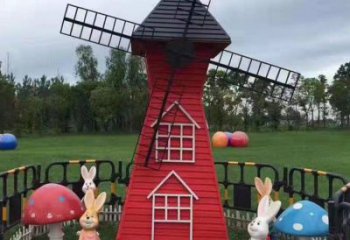 中式大風(fēng)車雕塑廠家 抽象小品 游樂場(chǎng)大風(fēng)車雕塑廠