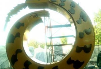 仿古龍頭雕塑廠家 草地小品 房地產不銹鋼龍頭雕塑廠